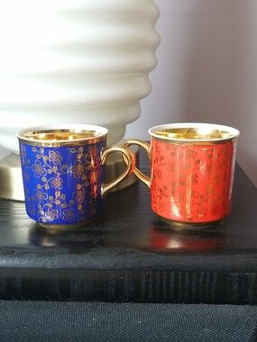 Vintage Leander Loučky Porcelain Demitasse Cups (2)